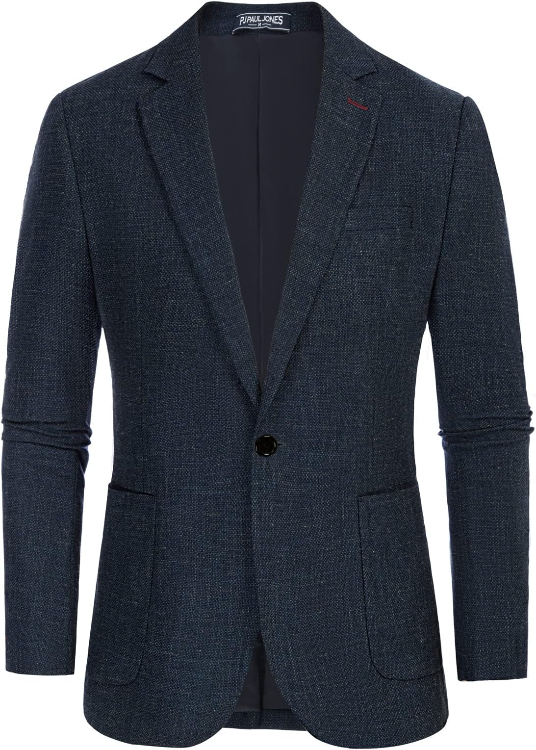 Blazer for Men Mens Casual Regular Fit Suit Jacket Linen Sport Coats Blue 2XL