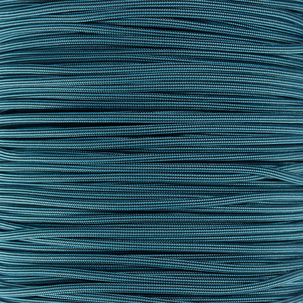 Paracord Planet 250 Foot Spools of 550 Type III 7 Strand Paracord (Neon Turquoise and Black Stripes 250 Foot Spool)