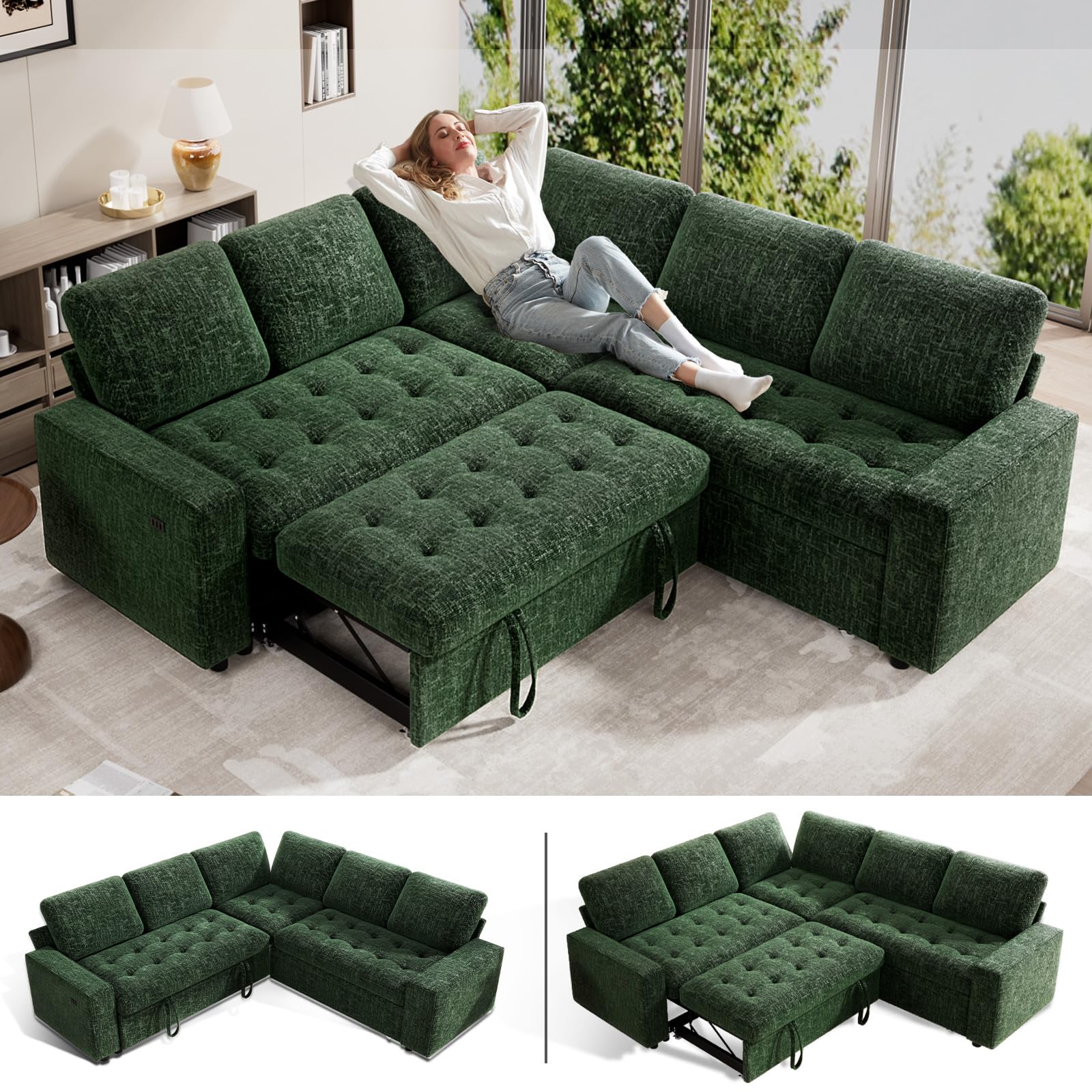 WEUP L Shaped Sectional Sleeper