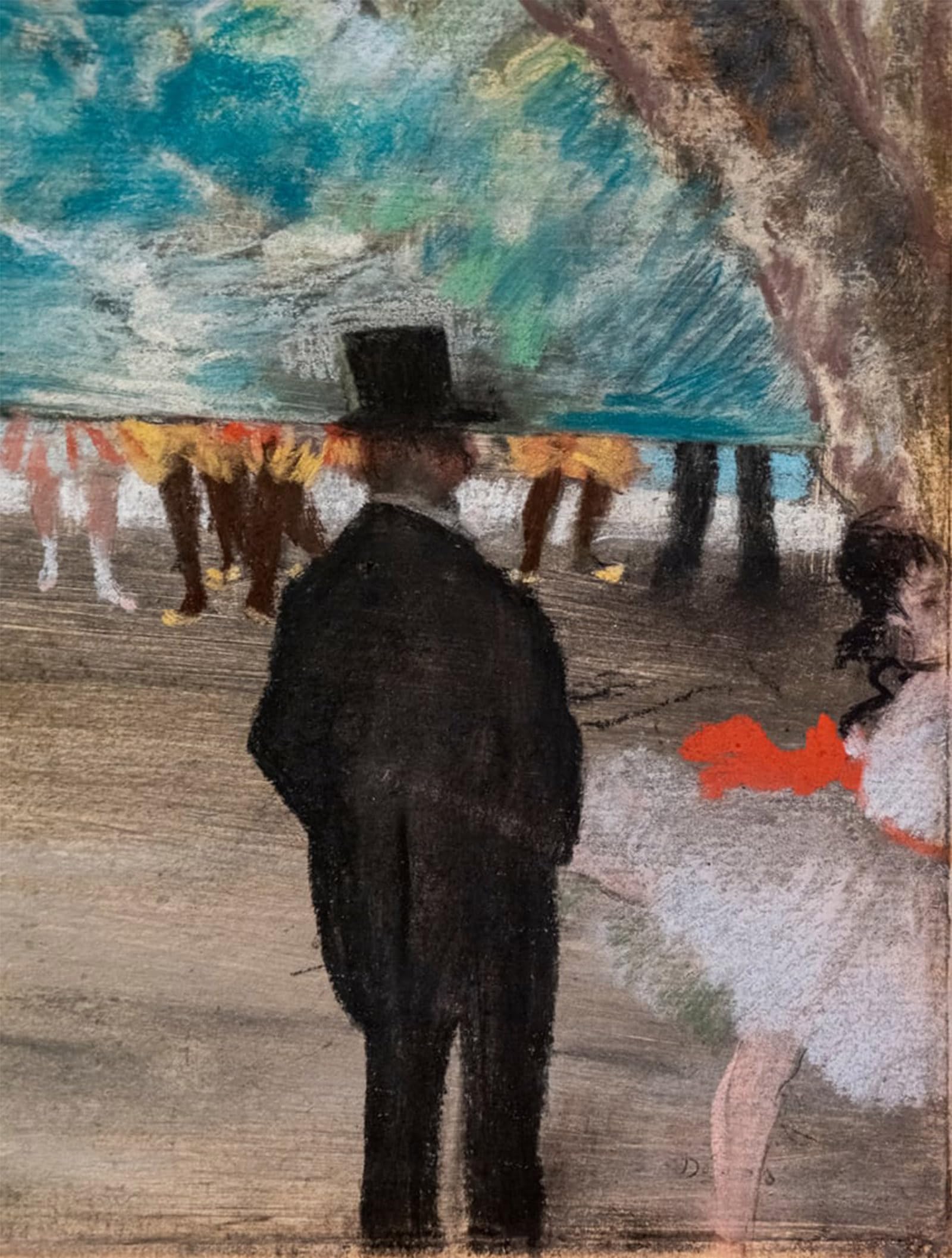 ARTXLXXBN Famous Painting Art Wall Decor Abstract Art Picture the Curtain by Edgar Degas Animal Pictures for Home Decor 60x90cm