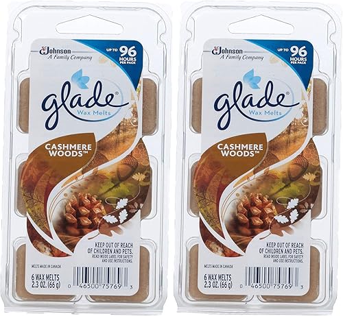 Glade Limited Edition (2 unidades) - Cashmere Woods - Cera derretida, 6 unidades