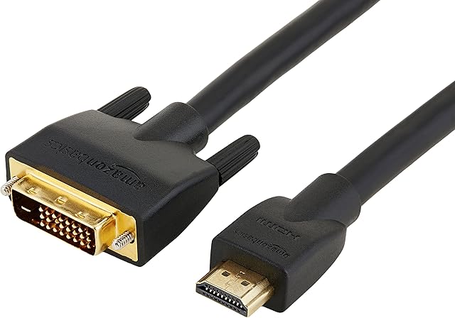 Amazon Basics HDMI to DVI Adapter Cable - 7.6 m (Not for connecting to SCART or VGA ports)