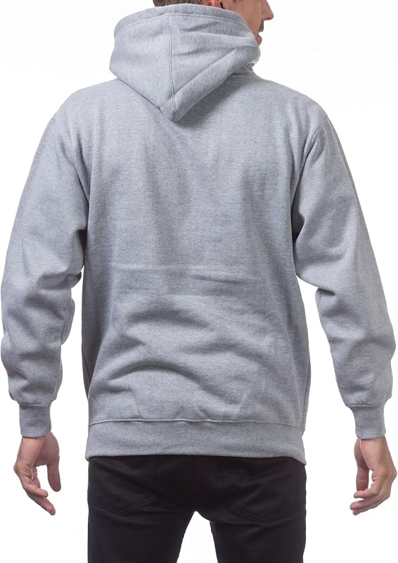 Pro Club Men's Heavyweight Pullover Hoodie (13oz), Heather Gray, Large image 2