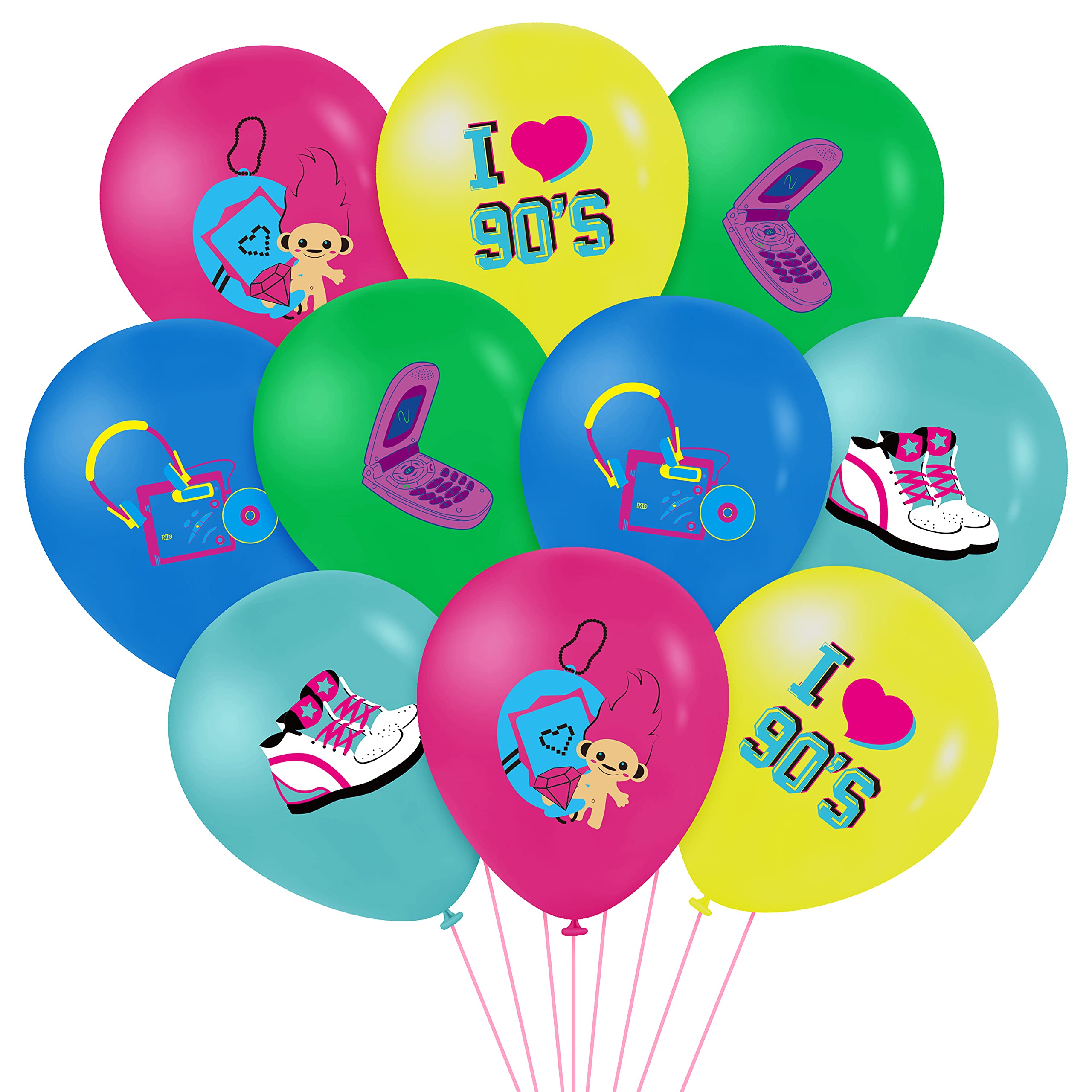 Buy WATINC 52pcs I Love 90s Latex Balloons Set for 1990s Retro Party