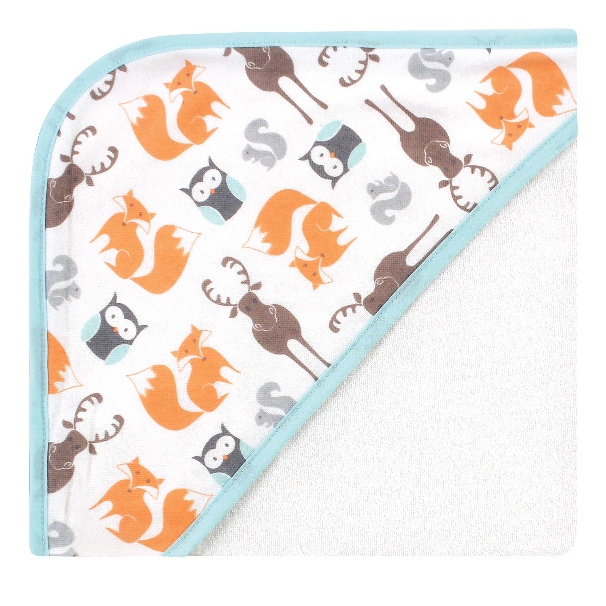 Hudson Baby Unisex Baby Cotton Rich Hooded Towels, Owl, One Size