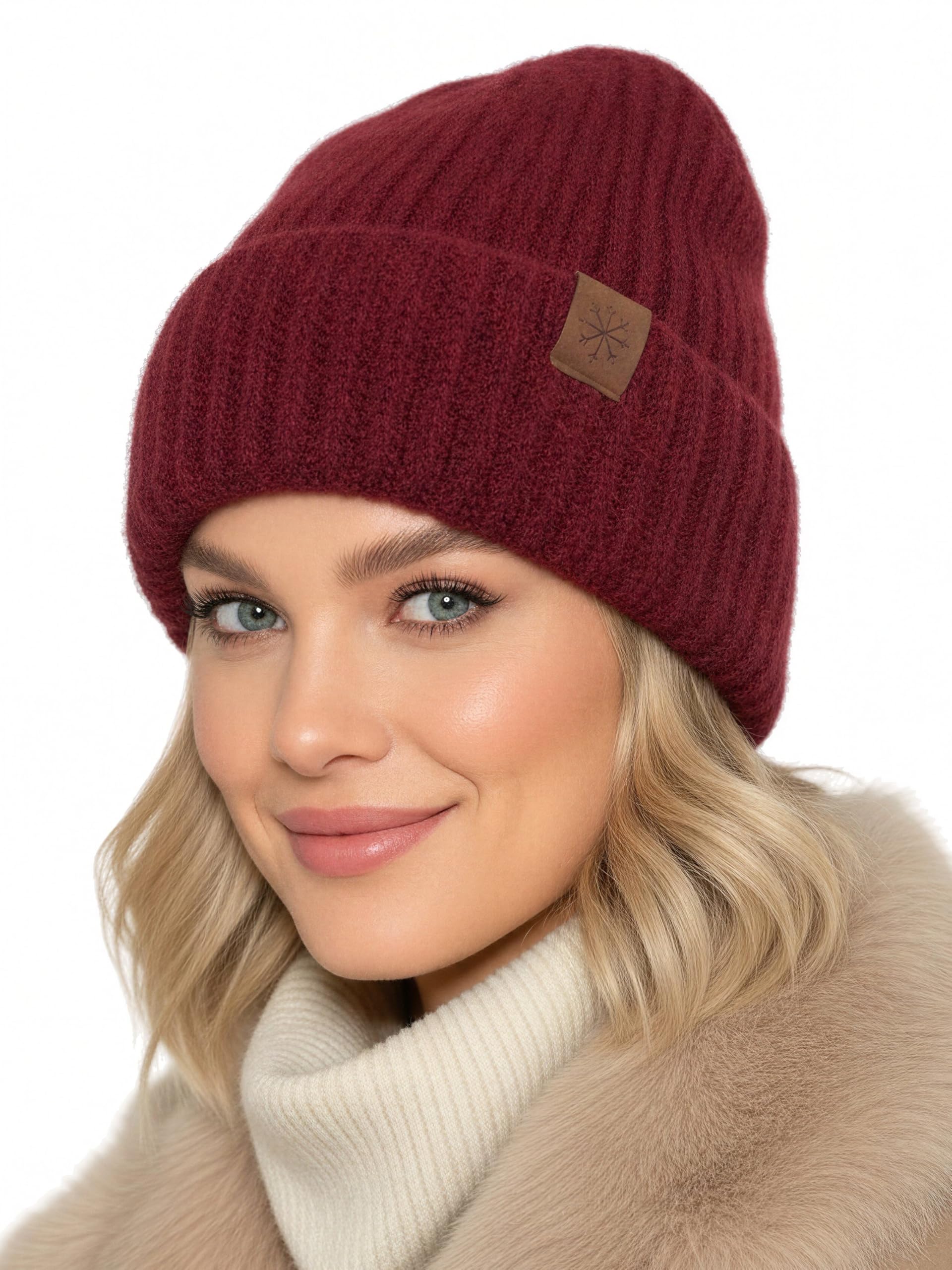 Baesics Wintermütze Unisex – Warme Strickmütze Beanie, Elegante und elastische Mütze für Herbst & Winter, weich gestrickt, modisch & zeitlos, One Size