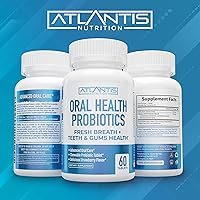 Vista 4 de Atlantis Nutrition - Tabletas masticables de probióticos orales - Probiótico dental para el cuidado de las encías y los dientes - Tratamiento