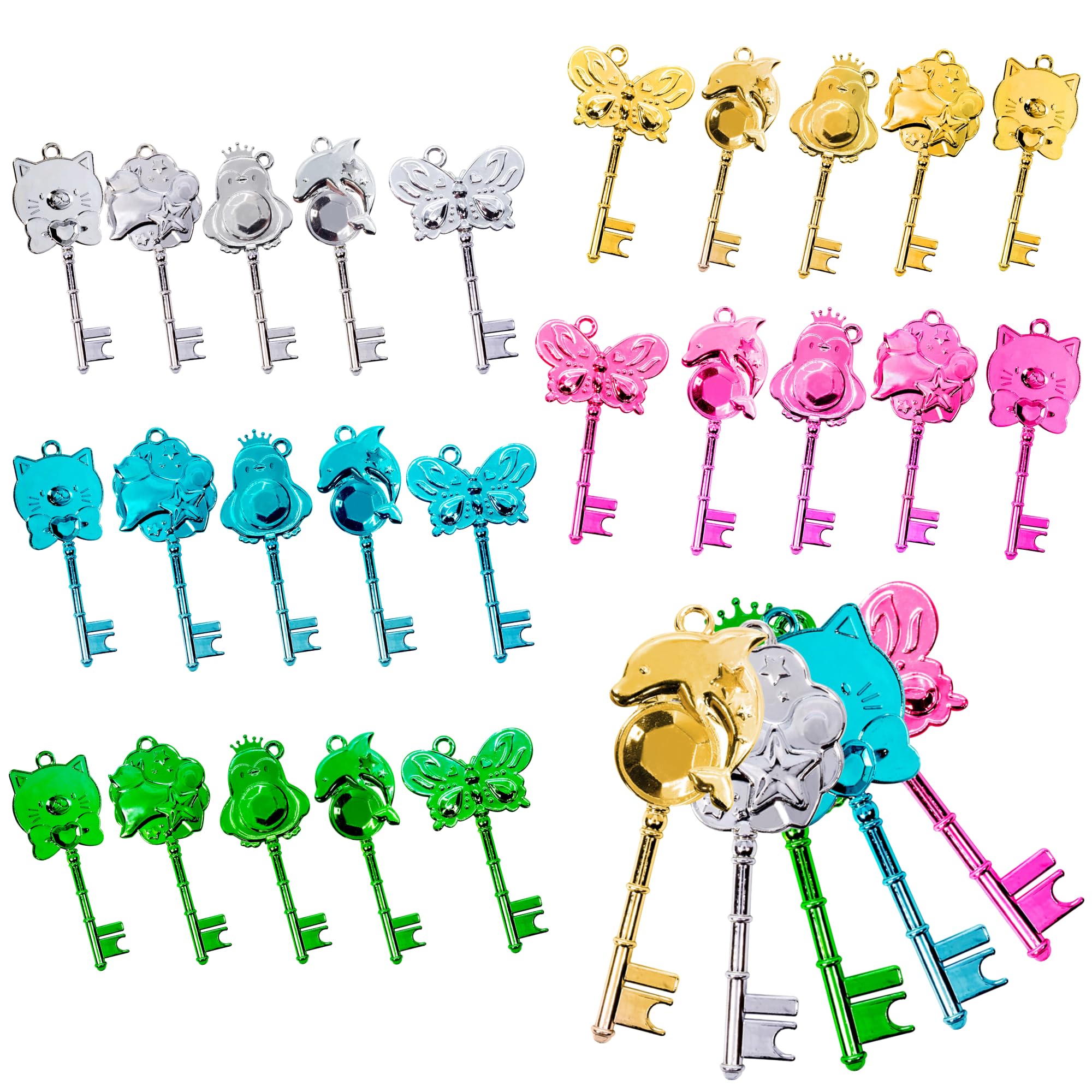 Amazon | 【 嬉しい 縁日 用品 】ぷかぷか キラキラ 鍵 アソート 100個