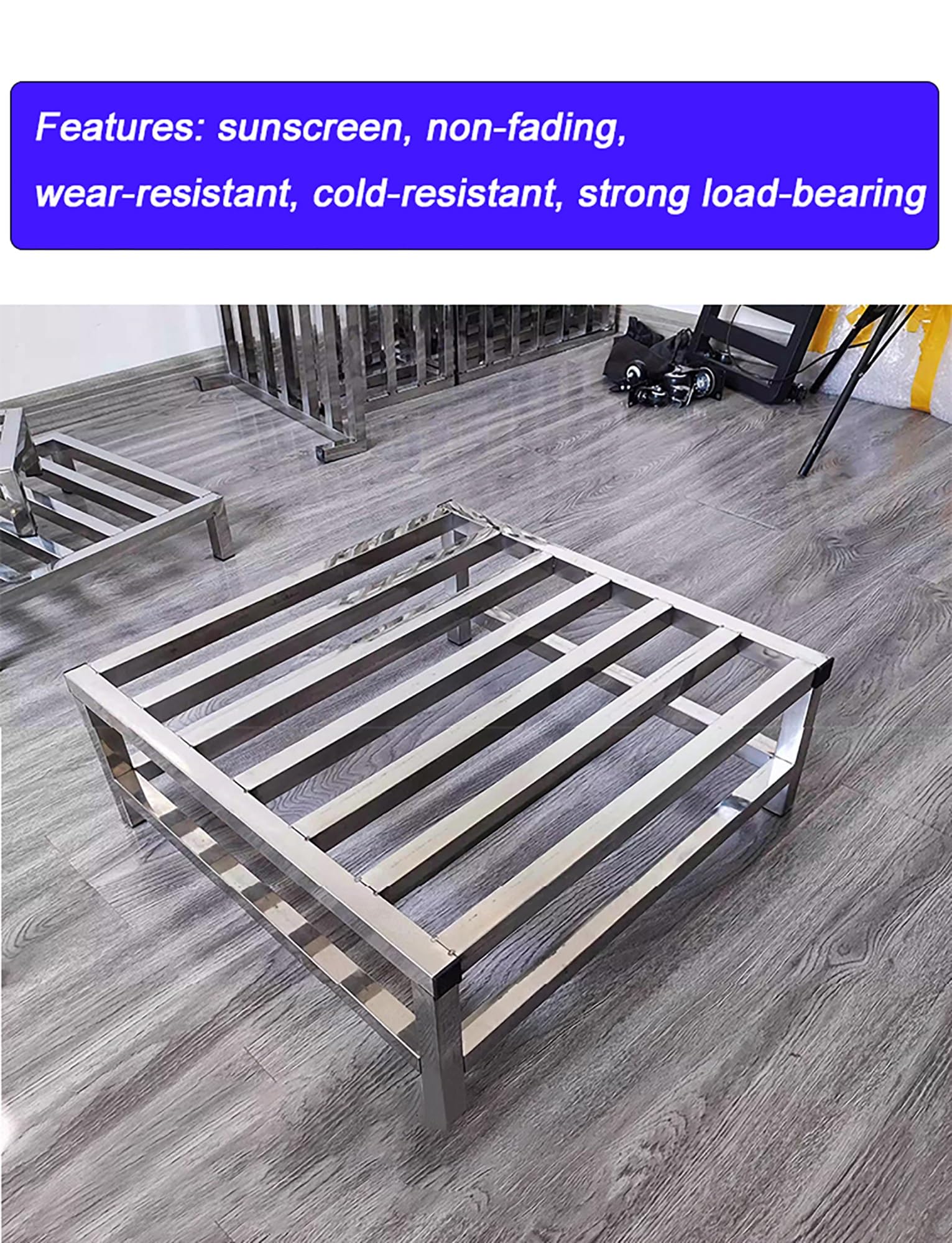 Base per elettrodomestici in acciaio inossidabile resistente – Capacità 499 kg rack antiruggine per condizionatore d'aria, frigorifero, deumidificatore, garage e magazzino (35 x 50 x 20 cm)