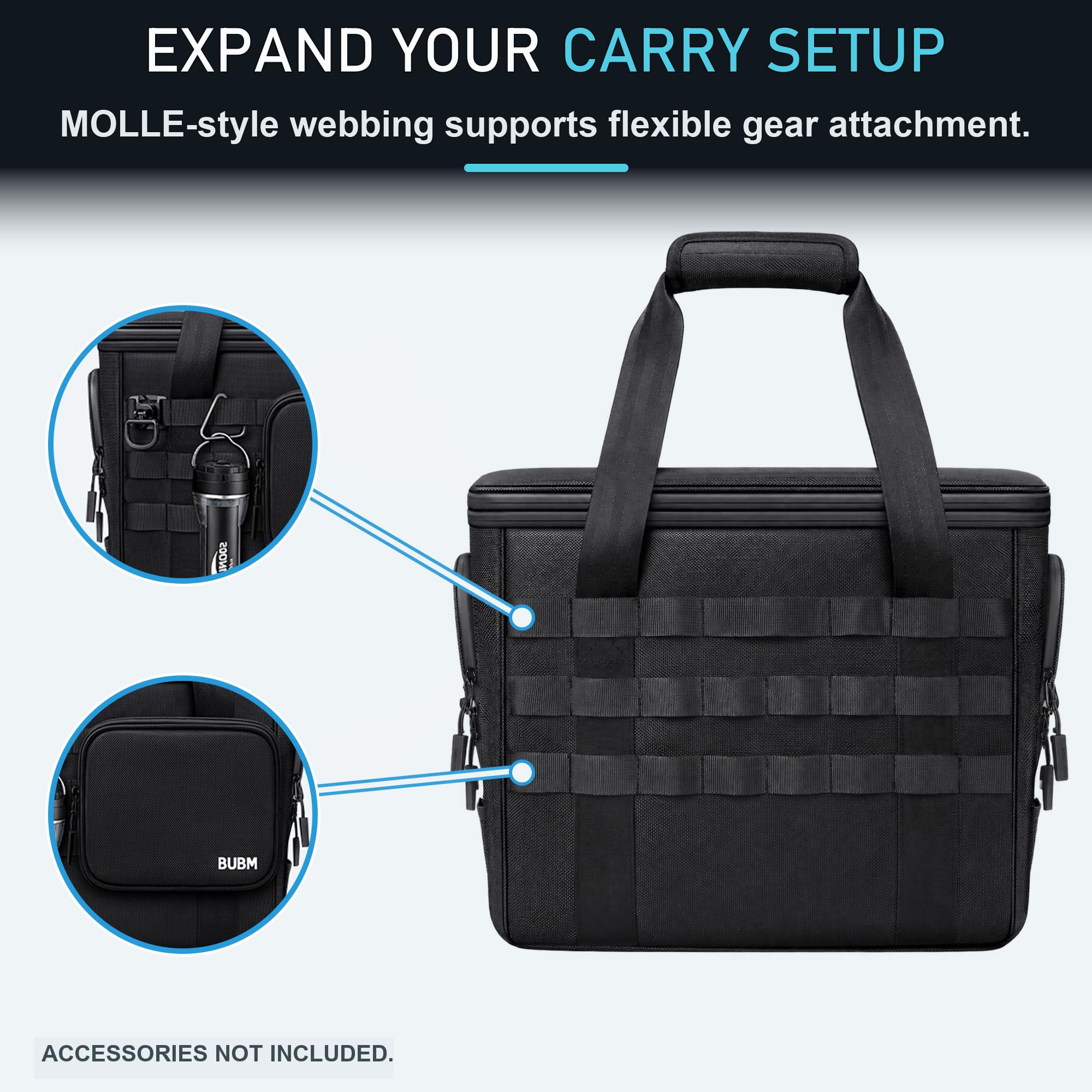 BUBM Funda de transporte para EcoFlow Delta 3, Delta 3 Plus y Classic