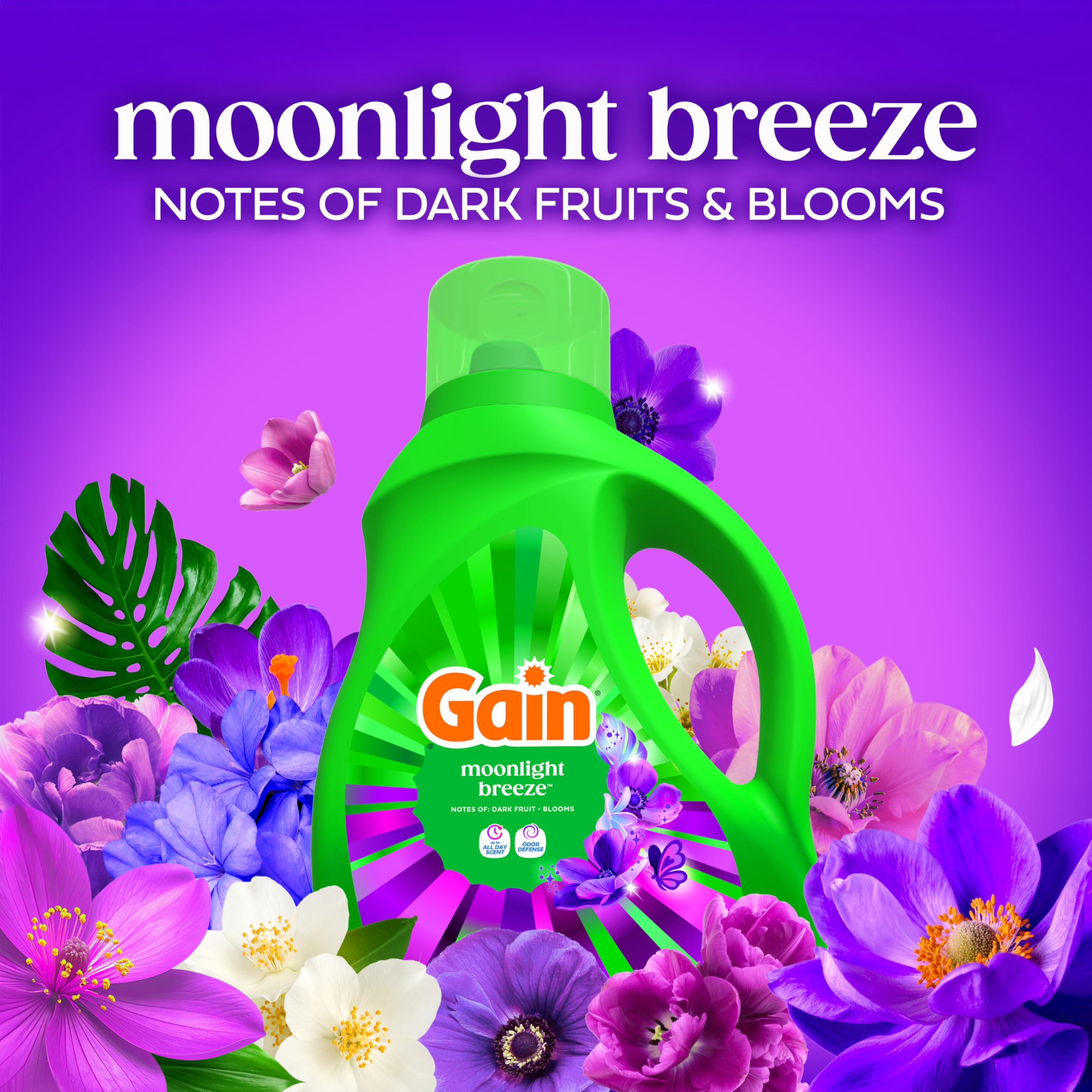 TONOMOGentle Laundry - Detergente líquido Moonlight Breeze Scent, 45 cargas, 1,922 ml, 2 unidades, compatible con HE