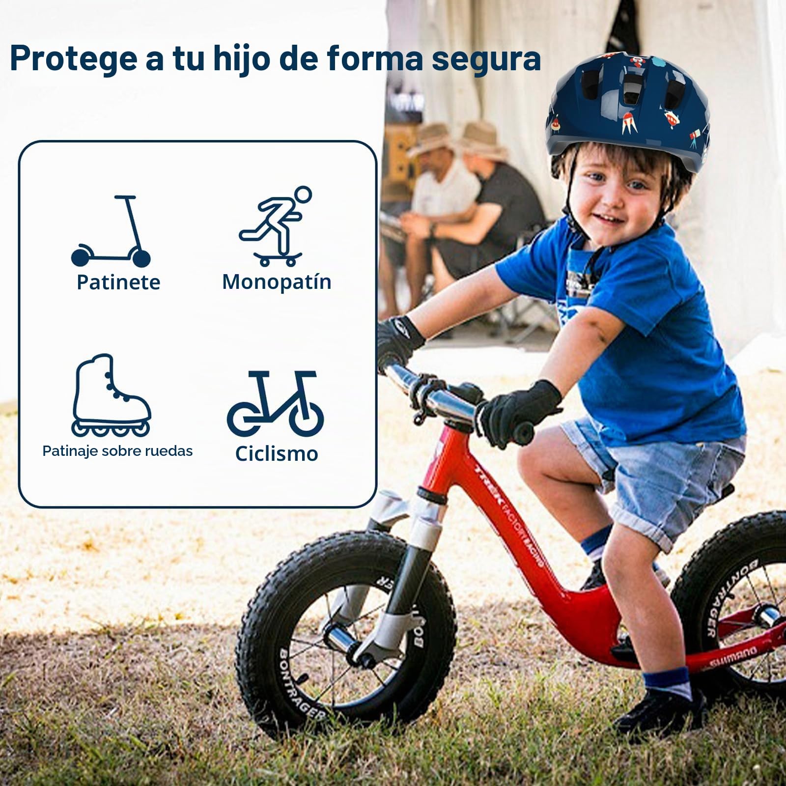XJD Casco Bicicleta Niño Casco de Ciclismo Ajustable Casco Patines para Niños Niñas de 2 a 8 Años Casco Infantil con Certificación CE para Scooter Rollerskate y Ciclismo Otros Múltiples Deportes