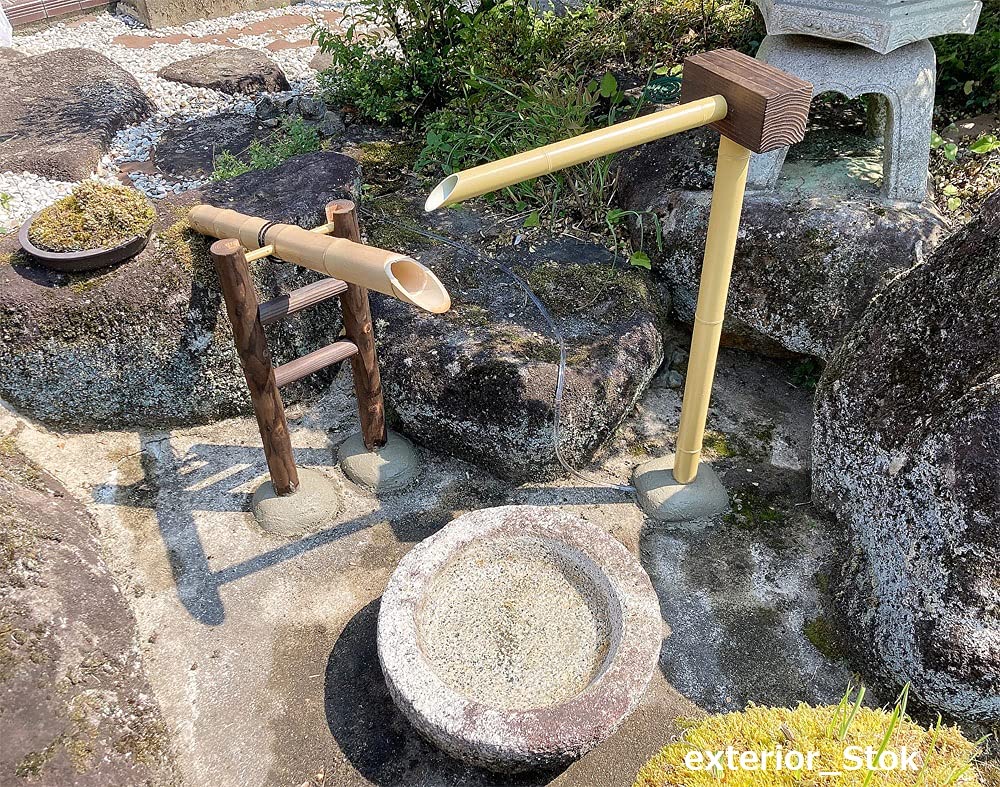 Amazon.co.jp: 【和を楽しむ】人工竹筧（小）長さ460mm×高さ760mm