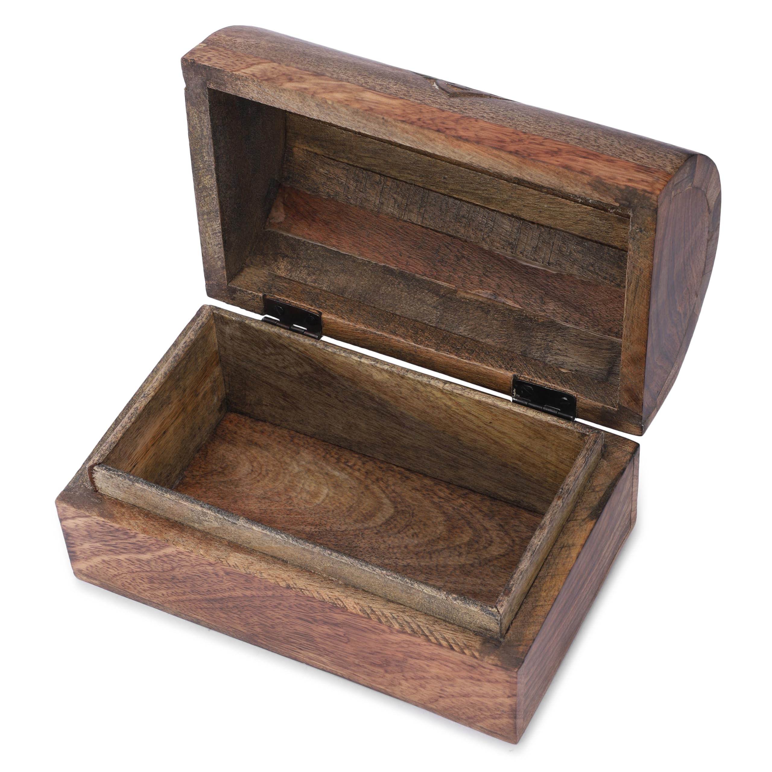 Ajuny Boîte à Bijoux en Bois de Manguier Sculpté – Coffret Décoratif Arbre de Vie Celtique, Fait Main, Organisateur Bijoux & Souvenirs, Grande Boîte 23 x 15 x 15 cm (9 x 6 x 6 po), Idée Cadeau