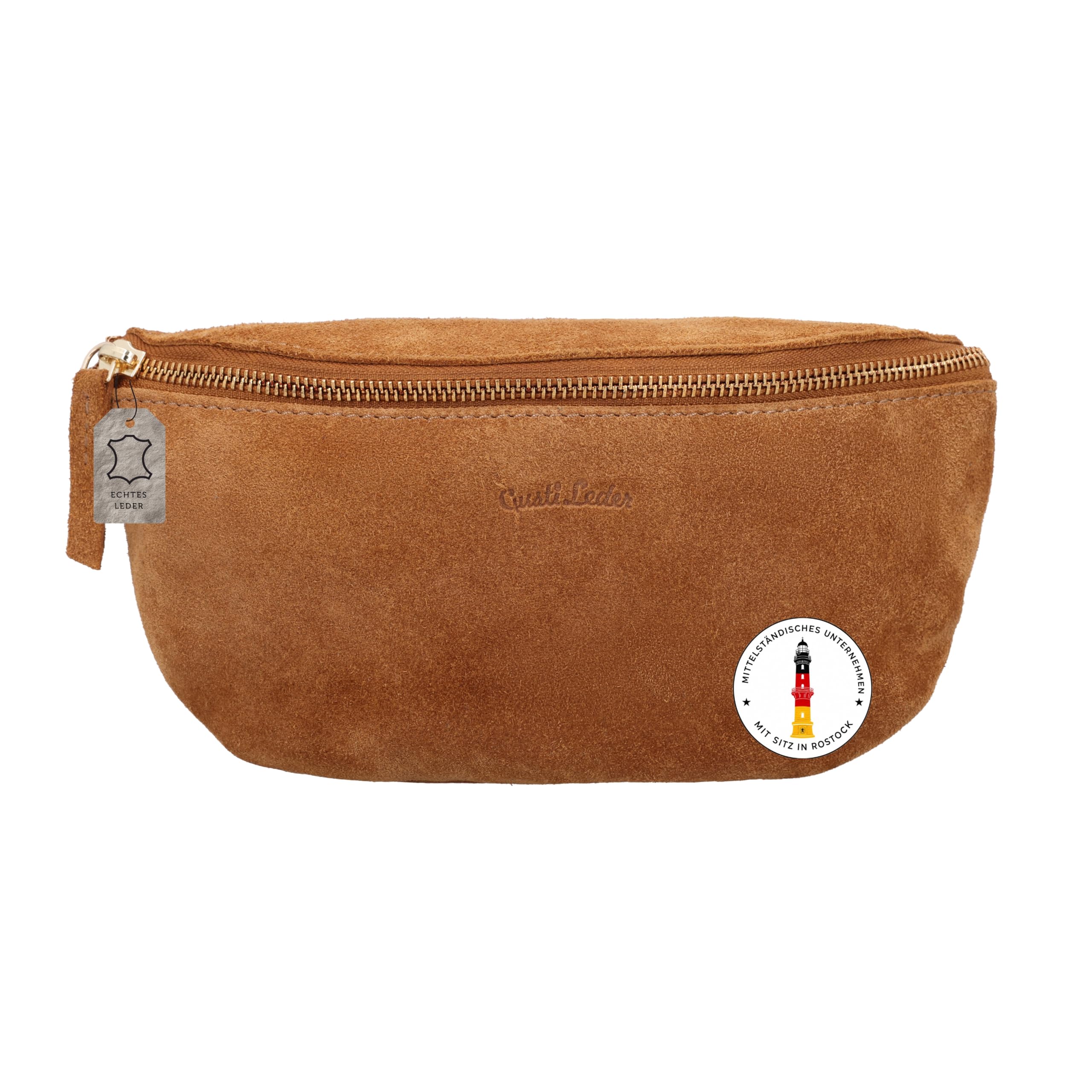 Gusti Leder Bauchtasche Rosamonde - Bauchtasche mit AirTag-Fach und verstellbarem Tragegurt