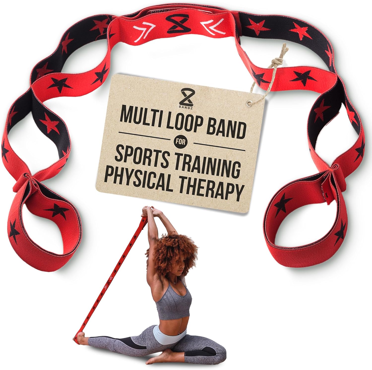 Two8 Bandz Multi Loop Bands – Athletic Training Bands, Sports Performance Equipment Strength Conditioning Bands, Speed & Agility Bands – Resistance Bands for Strength Training Legs, Knee, Hip & Back