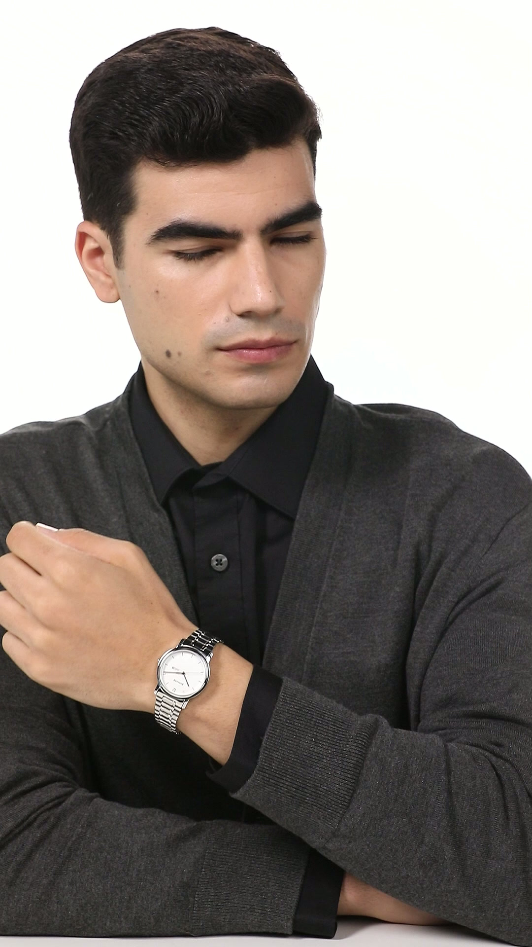 Sonata Quartz Analog with Day and Date White Dial Stainless Steel