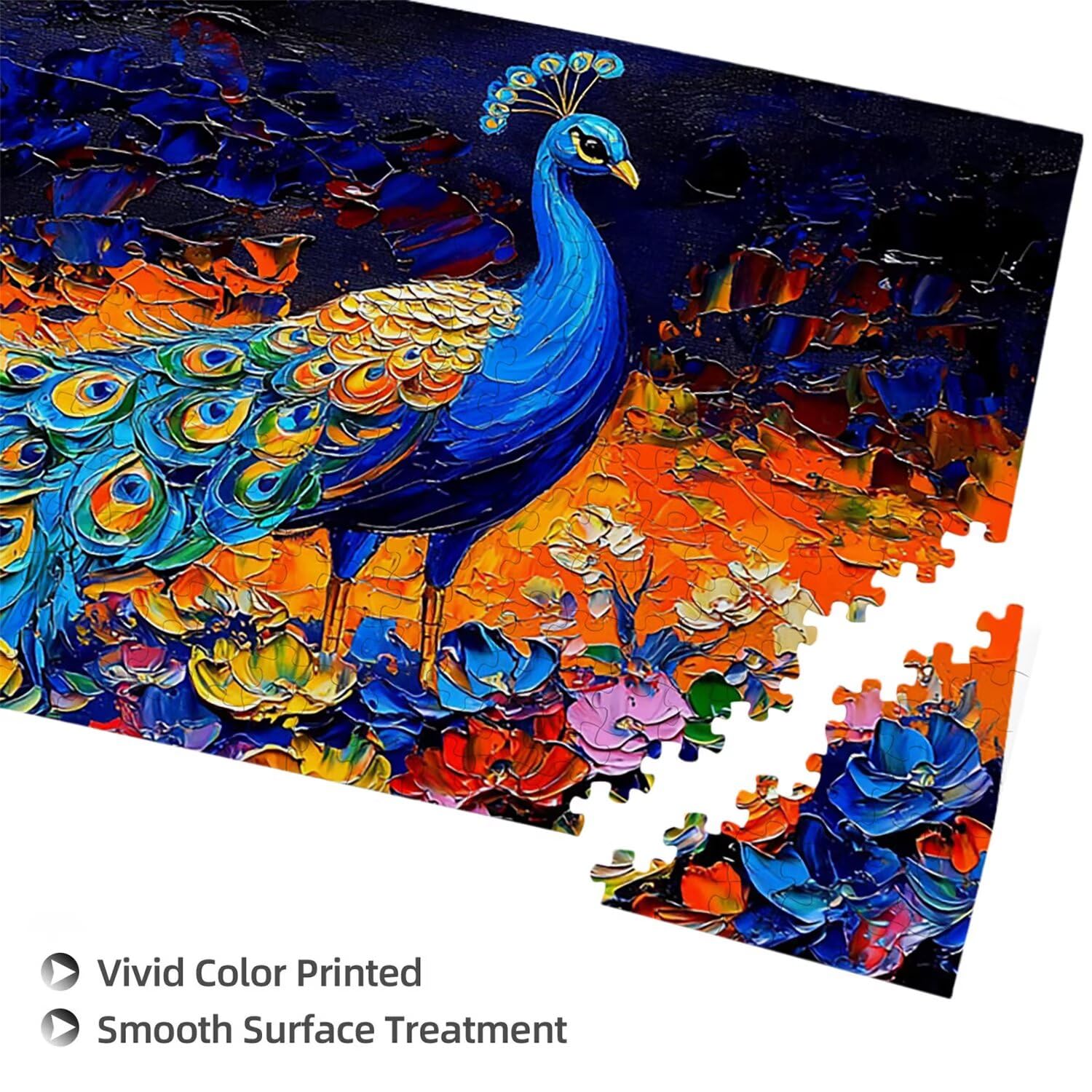 Puzzle dla dorosłych 1692 elementy, kolor pawi puzzle, trudne, wyzwanie, puzzle idealnie pasują, napis na plecach, prezent dla seniorów (179x31cm) v-608
