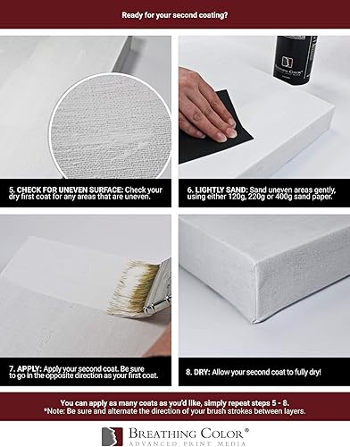 Miniatura 7 de Imprimación de lona de gesso blanco de 32 onzas Dale a tu arte la mejor base prime! Evita que la pintura se absorba. Ya sean acrílicos, óleos,