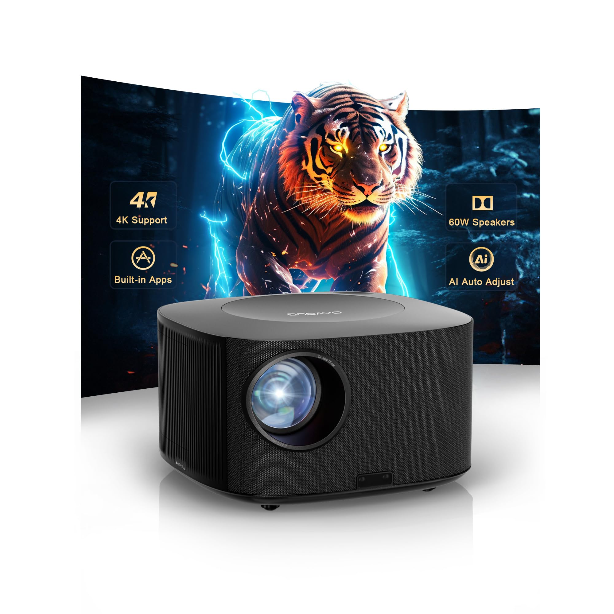 ONOAYO Projector-4K with WiFi and Bluetooth: