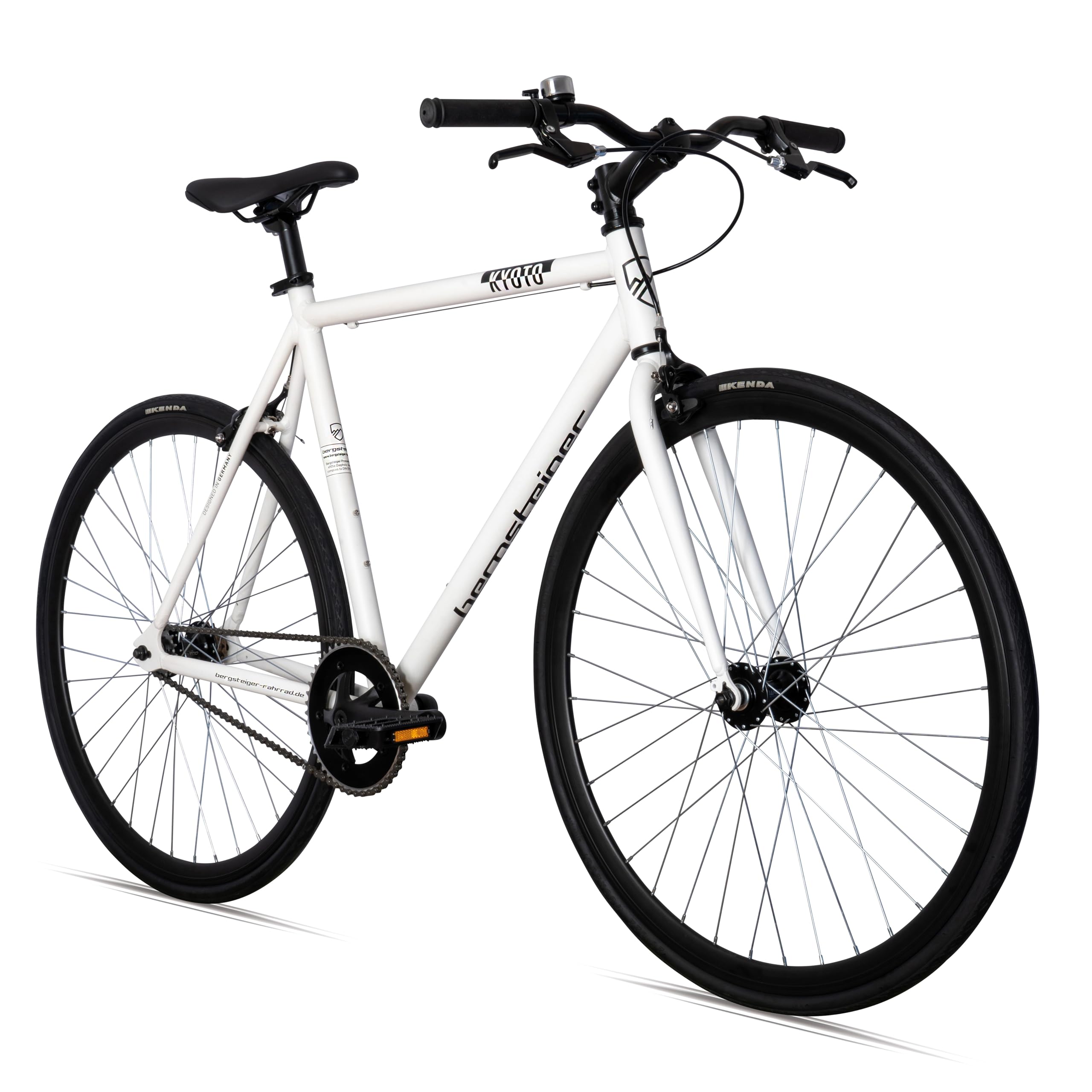 Bergsteiger Kyoto 28 Zoll Singlespeed Fixie Fahrrad Ultraleichtes Fahrrad mit Aluminiumrahmen, Flip-Flop-Nabe und Retro-Design