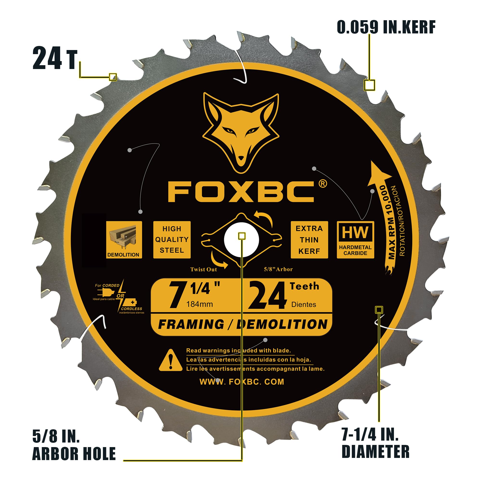Amazon.com: FOXBC Cutting Tools: 7-1/4 Inch