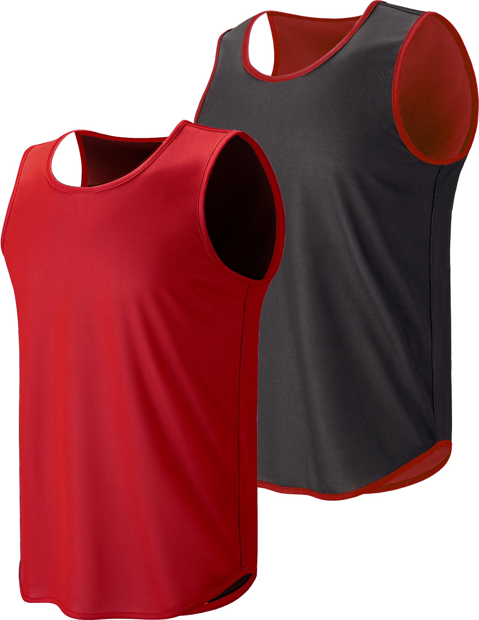 Liberty ProMen's Lightweight Reversible Rec Tanks, Mesh Basketball Jerseys Athletic Quick Dry Shirts Team Scrimmage Uniforms