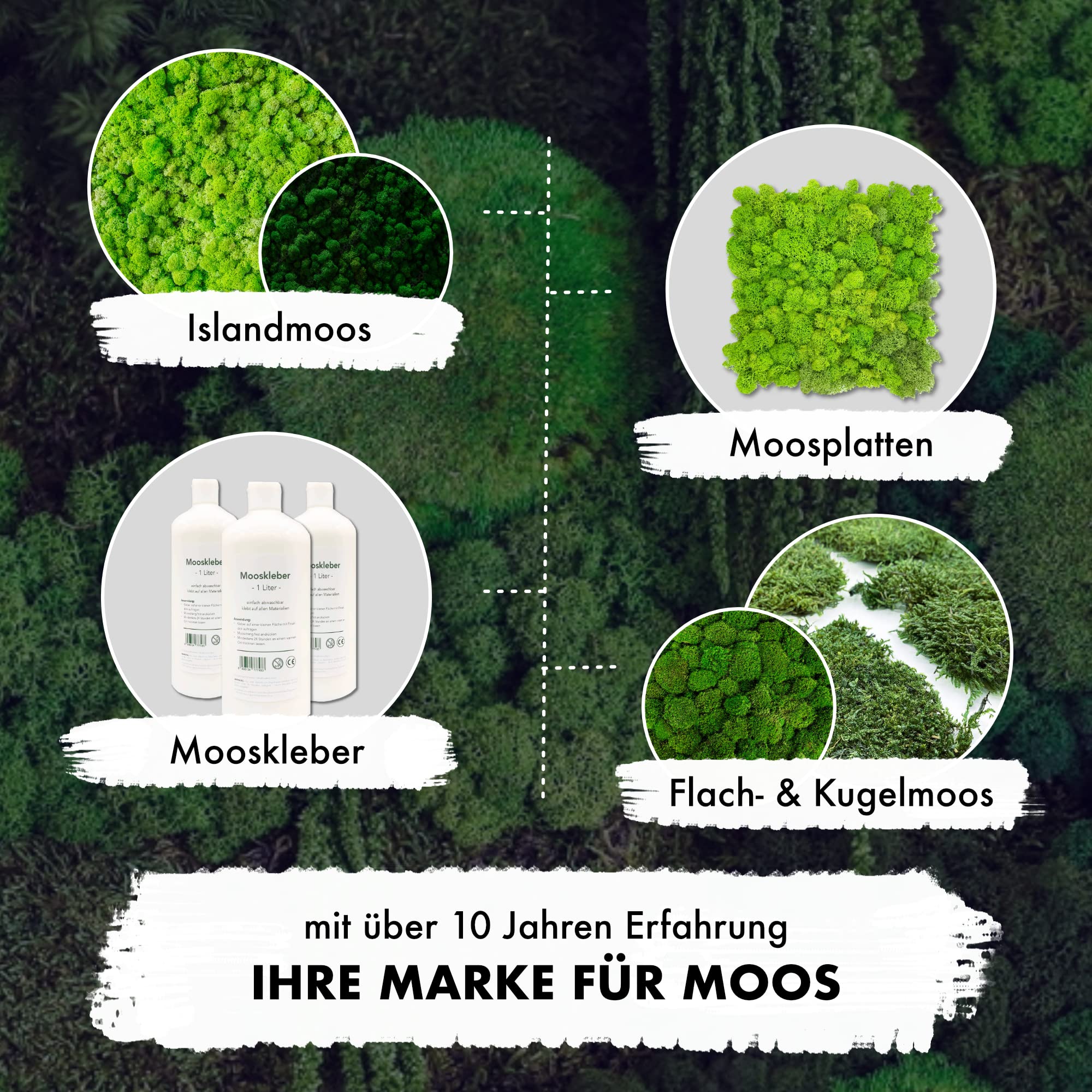 GJS IJslands mos, 1 kg, 500 g of 200 g, verschillende kleuren