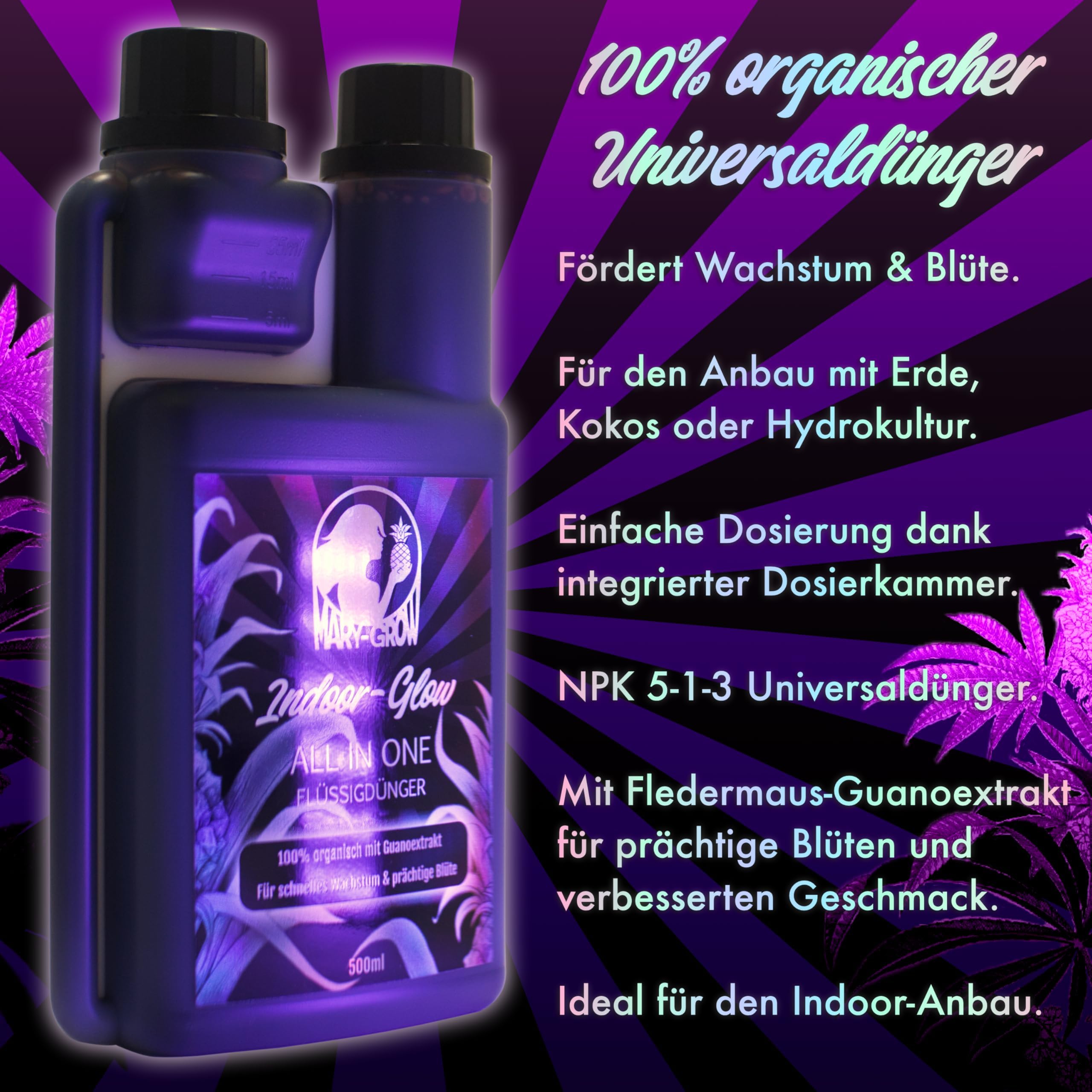 MARY-GROW Indoor-Glow Organischer Flüssigdünger ? Produktbild-Vorschau 8