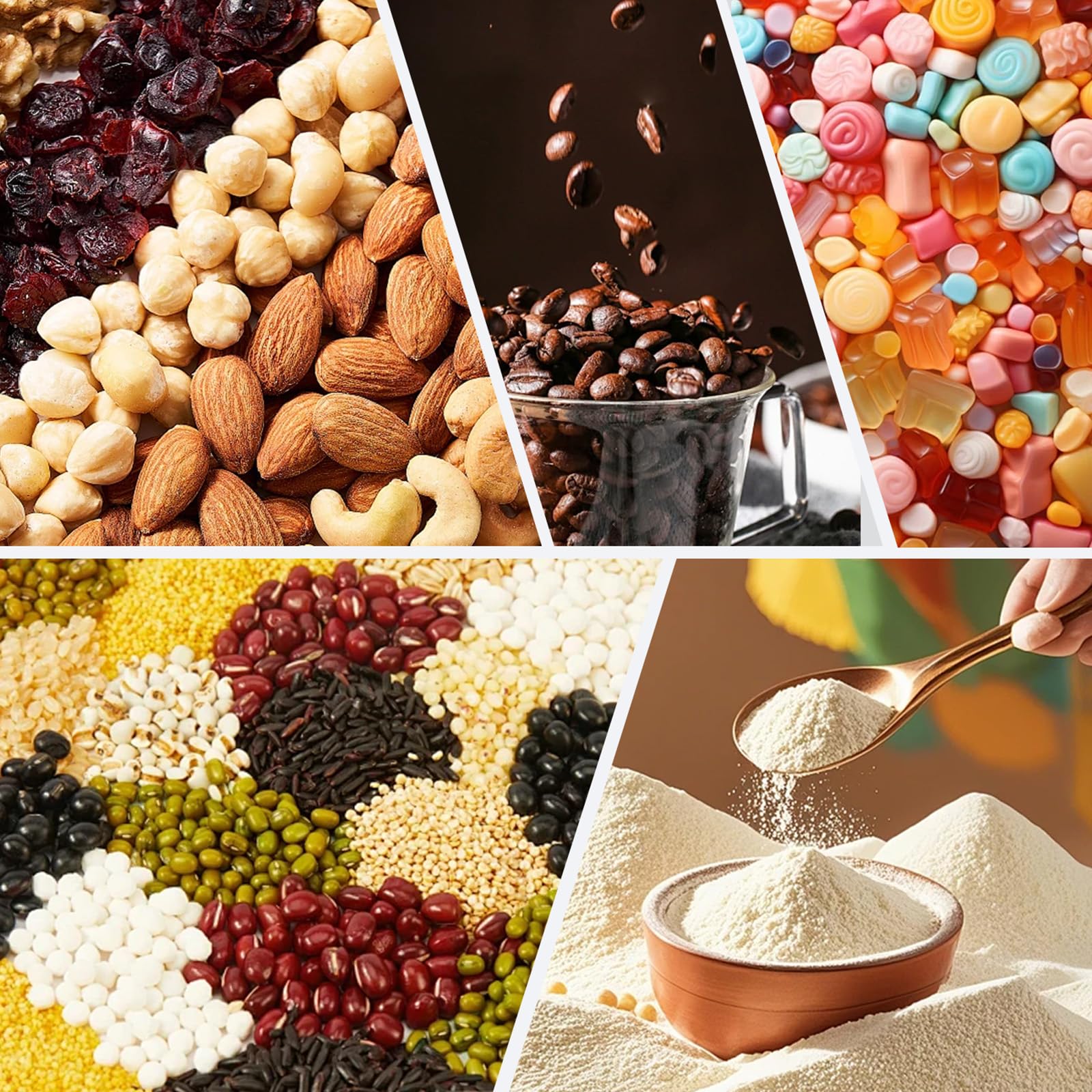 8 Barattoli Cucina - Contenitori Ermetici per Alimenti - Contenitori per Alimenti, 14L, BPA-Free, Resistenti a Umidità e Tarme, con Pennarello ed Etichette, Ideali per Cereali, Farina, Muesli, ecc