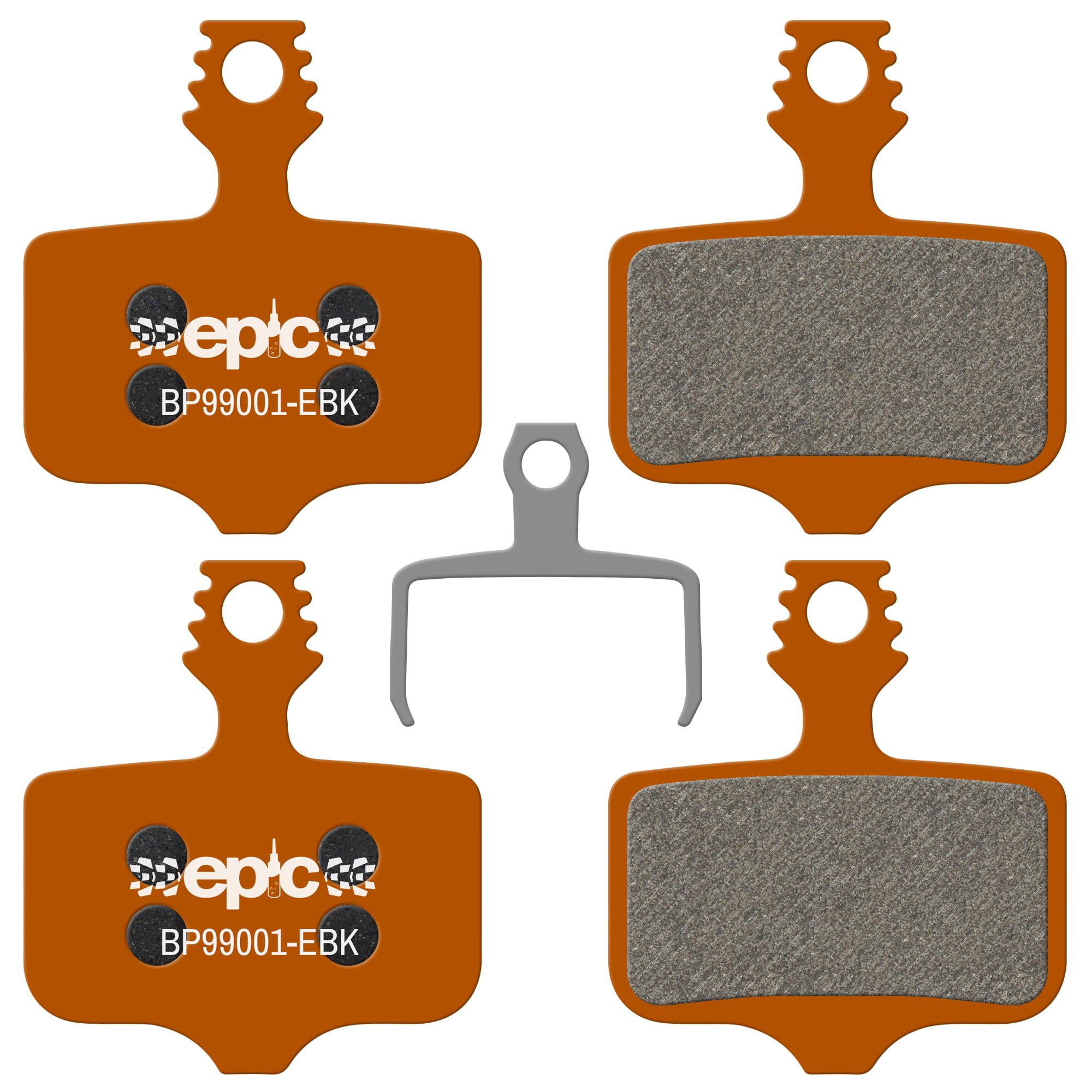 epic Disc Brake Pads for SRAM Rival, RED, Apex, Force, Level T/TL/TLM, XX Brakes | Organic, Semi-Metallic, Sintered, Ceramic, E-Bike Options | Quiet, Durable, High-Performance | 2 Sets (E-Bike)