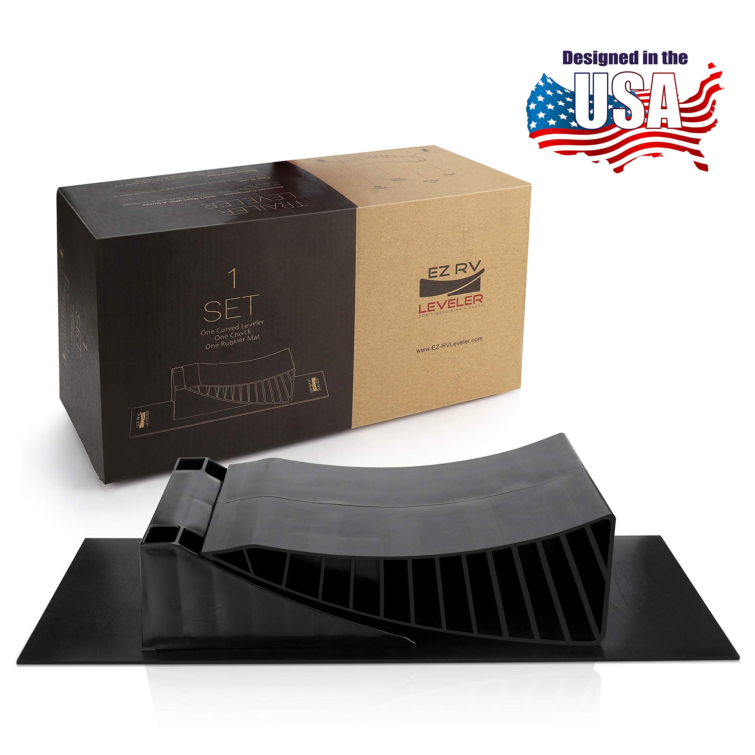 Buy EZ RV Leveler Curved Leveling Ramp with Chocks and Rubber Mat