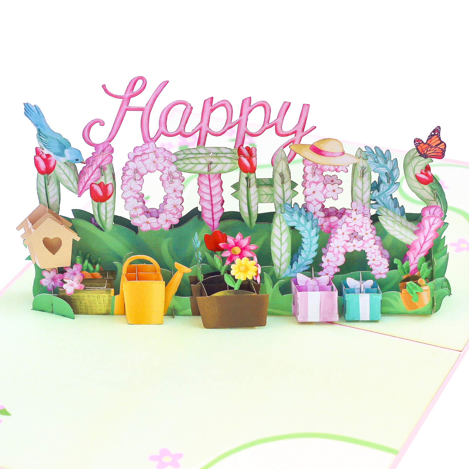 3D-Pop-Up-Karte „Happy Mother's Day“ – Blumen-Design, 20,3 X 15,2 Cm, Mit Liebevoller Botschaft