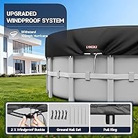 Vista 26 de LXKCKJ Cubierta de Piscina Redonda de 6 Pies, Cubiertas Solares para Piscinas Sobre el Suelo, Cubiertas de Piscina de Tanque de Almacenamiento
