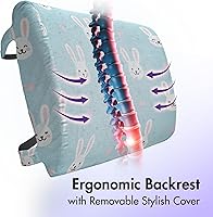 Vista 65 de Lunarable Teal Travel Pillow Neck Rest, Aquatic Fauna Theme Hand Drawn Style Various Starfish in Blue Shades, Memory Foam Traveling Accessory for