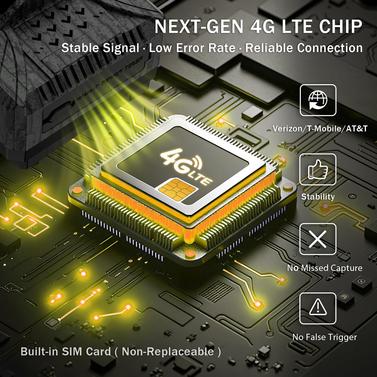 Cellular Trail Camera, 4G LTE Solar Game Camera Sends Pictures to Phone, 2K HD Live Video No‑Glow IR Night Vision 0.2s Trigger, 10,000mAh Battery Trail Cam IP66 for Deer Hunting, Farms No WiFi