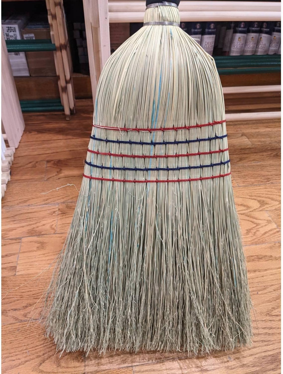 Lehman's Amish-Made Barn Broom - Large Authentic Corn Straw Broom with Hardwood Handle, Natural, 57 inches