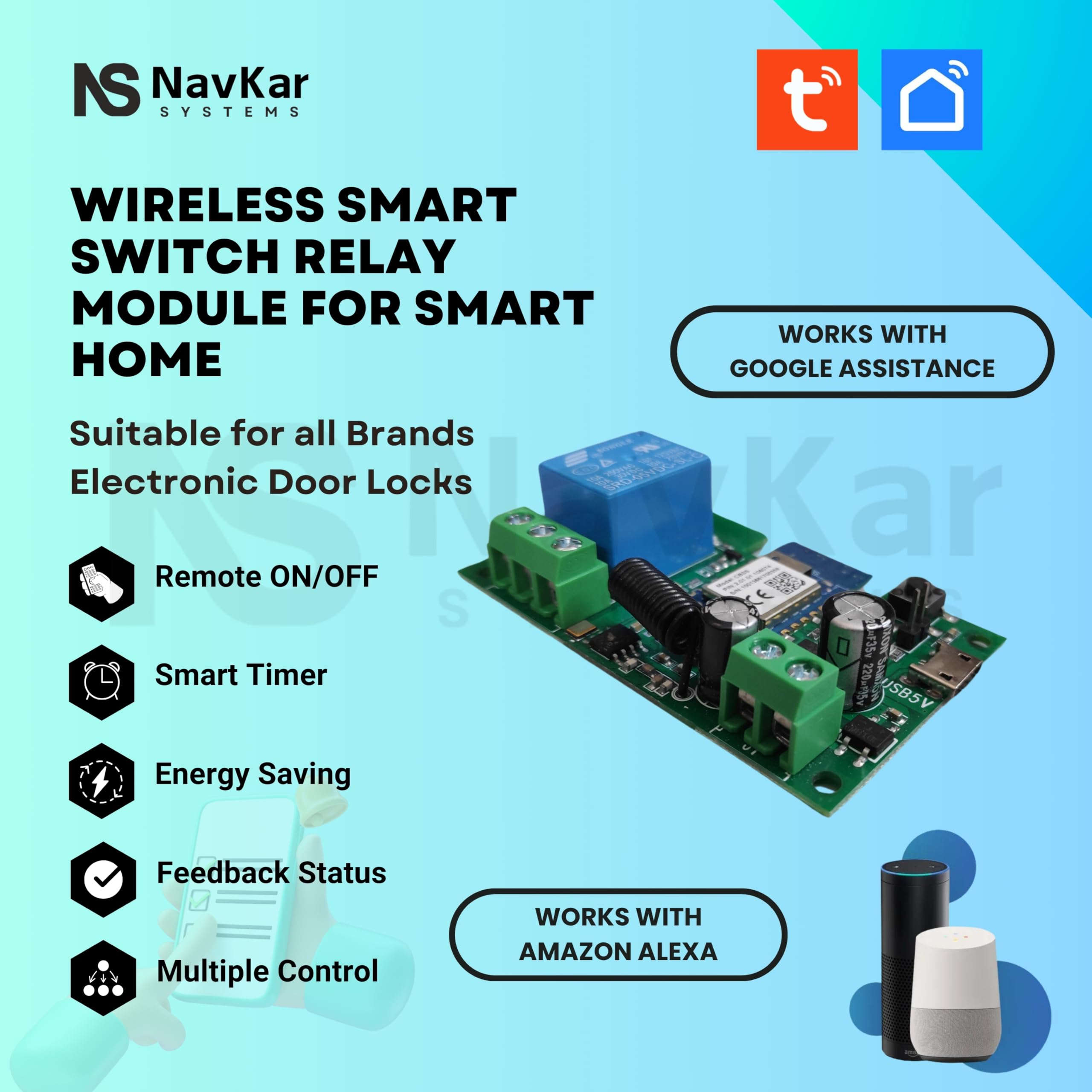 Navkar Systems Tuya Wifi Siren With Remotes And 12v Desertcart