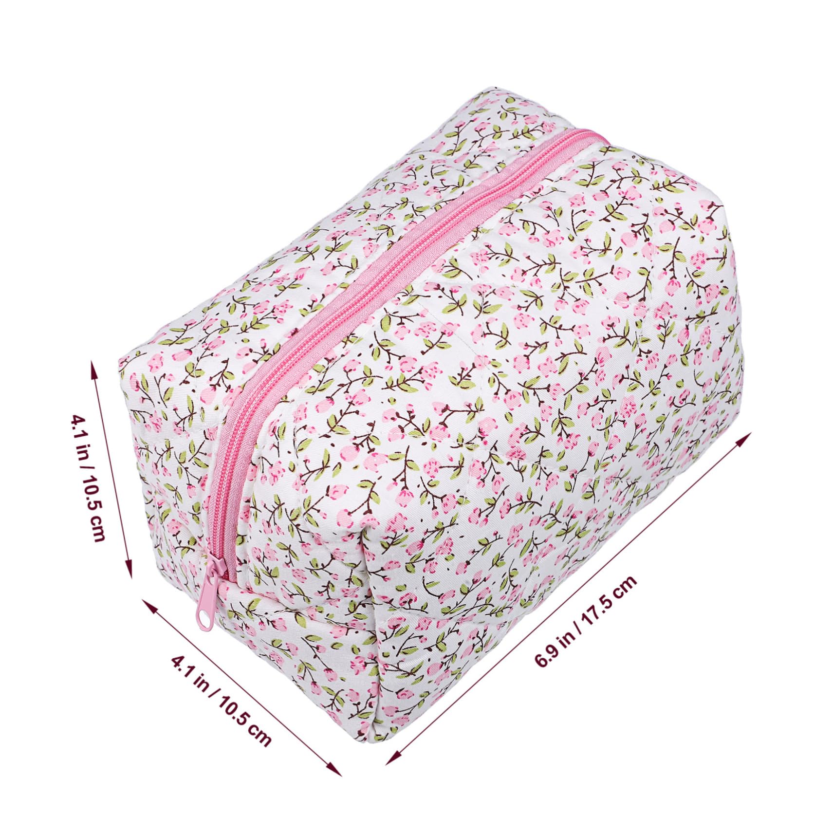 4piezas Bolsa De Maquillaje Floral para Organizador De Cosméticos Portátil para Mujeres Neceser De Maquillaje y Elegante