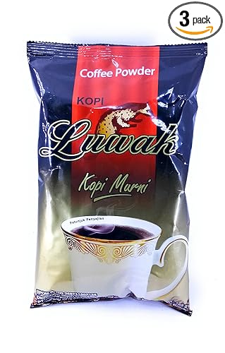 Luwak kopi murni- ground coffee, 165 gram (pack of 3)