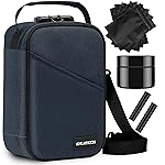 IDEATECH Smell Proof Bag, Stash Boxes Smell Proof Case, Smell Proof Container with Lock, Smell Odor Proof Case Travel Storage Bags, Smell Proof Box Birthday Gifts for Men/WomenNavy