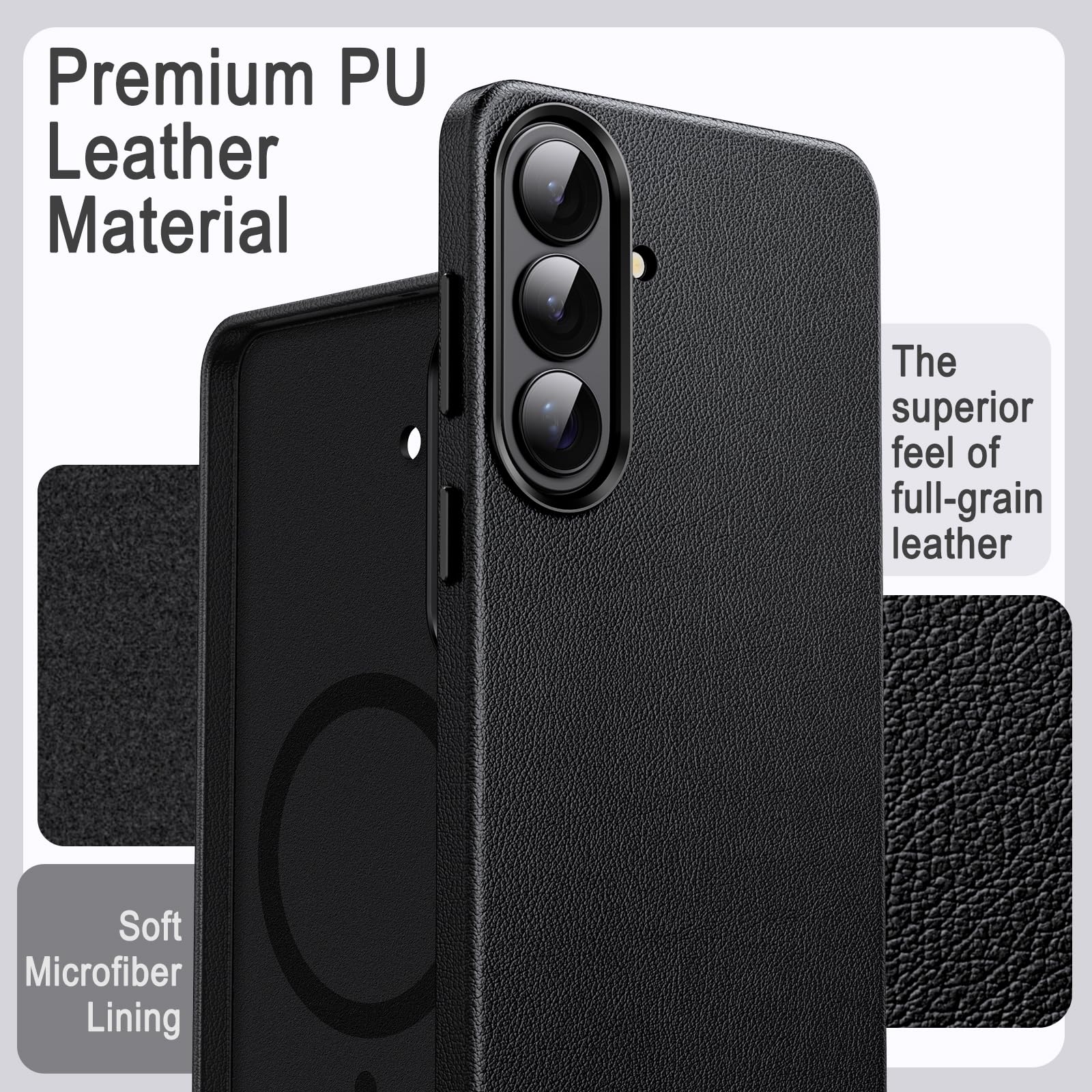 JETech pour Samsung Galaxy S26 Protection D'écran Anti-Espion avec Outil d'Installation Facile et Coque Magnétique en Cuir Groupe