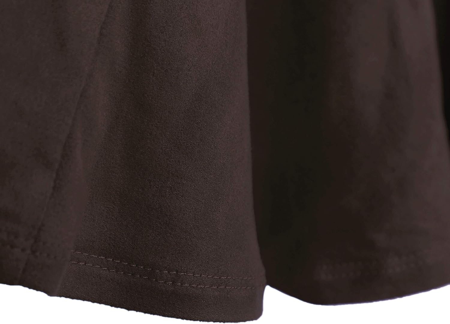 Urban CoCo Women's Faux Suede Elastic Waist Midi Long Skirt A Line Women Flowy Fall Winter Skirts - Image 5