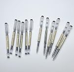 Stylo d'encre Gel Style japonais Stylos de roller à encre liquide séchage rapide 0.35mm Ultra Pen de fabricant de points de balle de pointe Premium pour la papeterie de bureau,12 Pcs/Set, noir