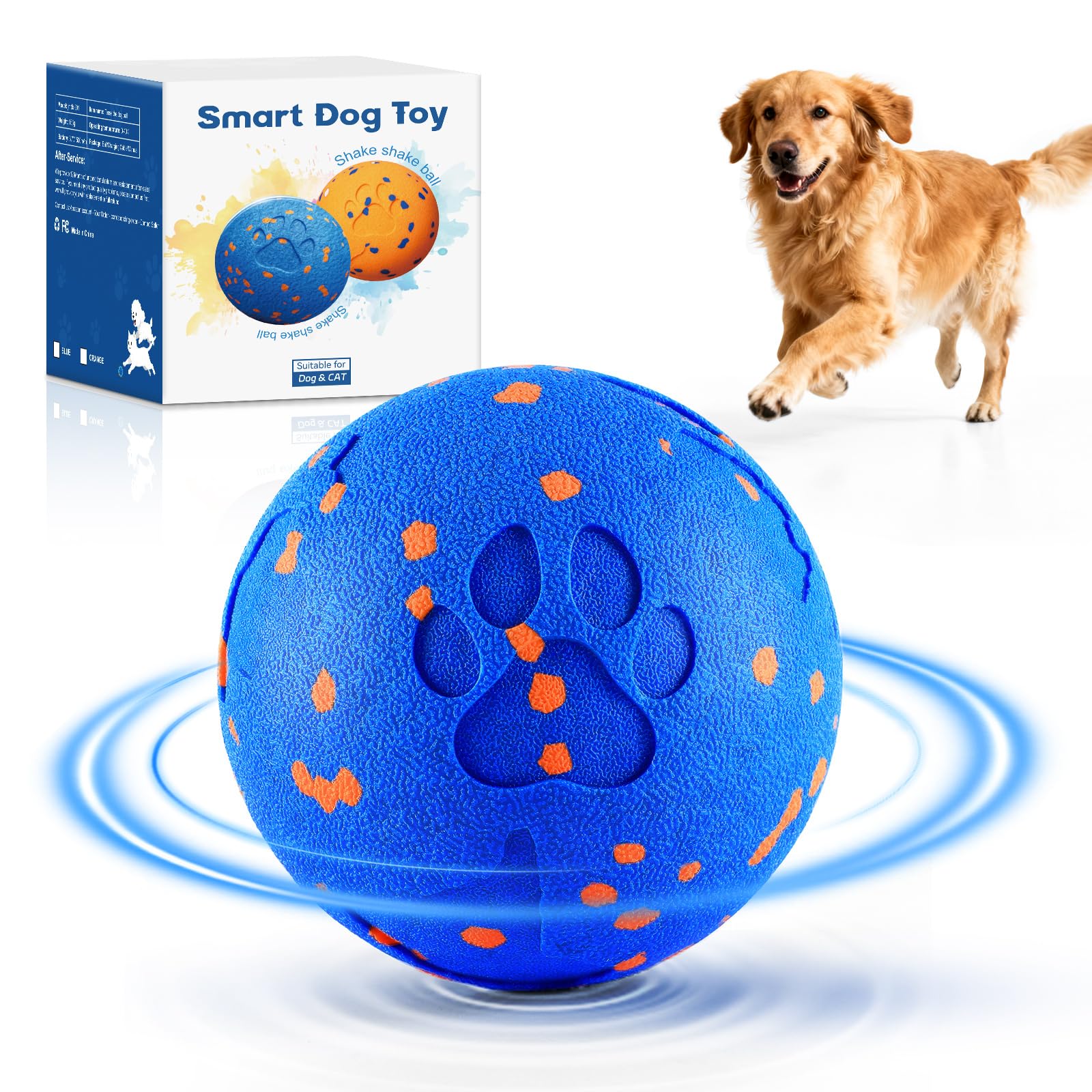 Pet Supplies : Smart Interactive Dog Toy, Automatic Moving Rotating,  Bouncing Chew Toys, E-TPU Material, IPX7 Waterproof Active Rolling Ball Dog  Toys for Medium Large Dog, Keeps them Busy and Entertained (Blue) :
