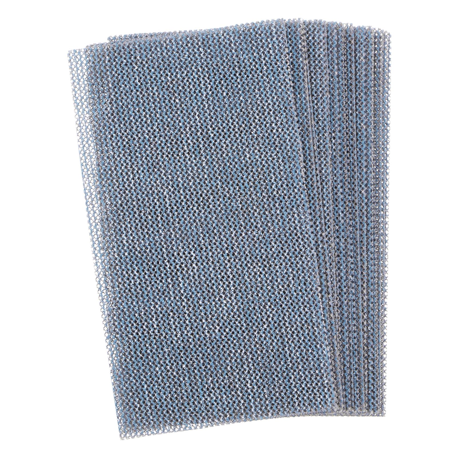sourcing map Lot de 15 feuilles abrasives en maille grain 80, 7,1 x 12,7 cm, papier abrasif en céramique humide et sec, sans poussière, pour le travail du bois, le polissage et le meulage du métal
