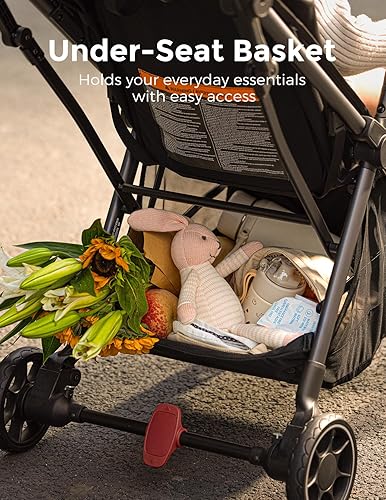 Miniatura 7 de Momcozy ClickGo - Cochecito ligero, cochecito de viaje compacto para avión con plegado de un solo clic, cochecitos de bebé y cochecito para niños