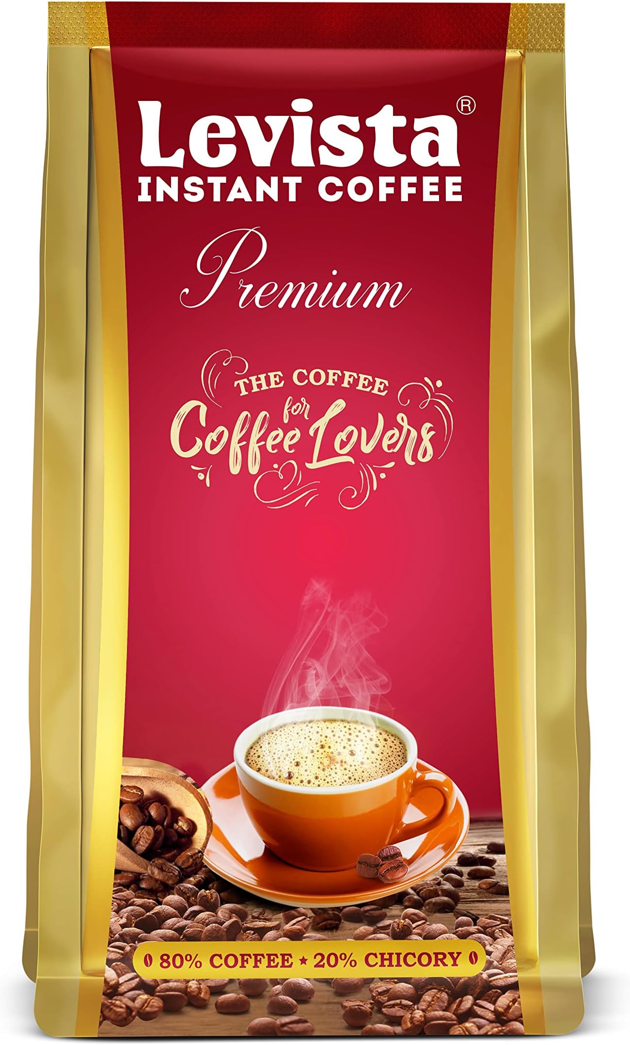 Levista Premium Instant Coffee 200Gm Pouch, Bag, Ground
