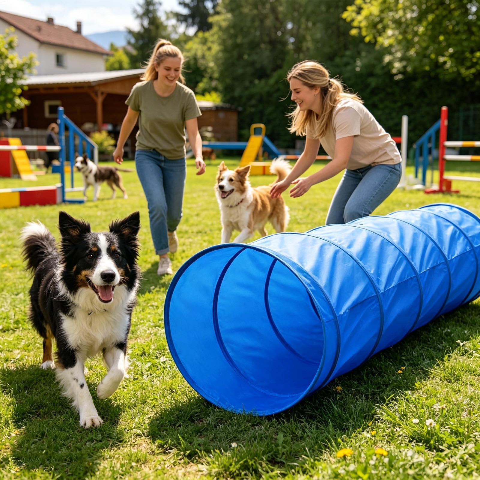 Curso de agilidad canina Juego de Entrenamiento con | Equipo de Área de Juegos para Perros para Jardín, Parque, Playa, Zona Recreo, Campo, Competición, Recreación al