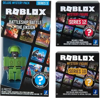 Roblox Action Collection - Battleship Battle: Ensign + 2 Mystery Figure Set with 3 exclusive virtual items